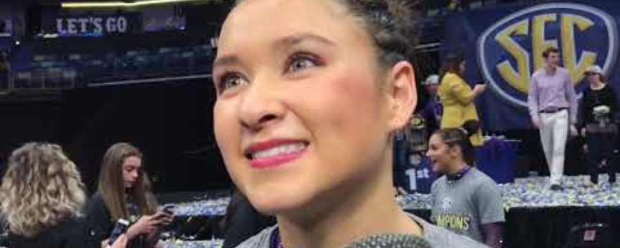 LSU gymnastics: Sarah Finnegan reacts to SEC championship